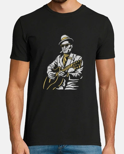 Tee-shirt guitariste de blues rock