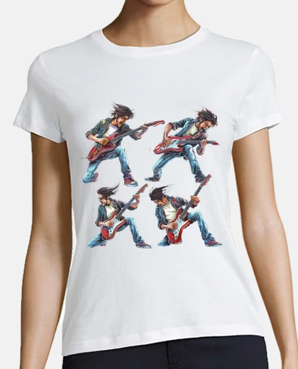 Tee-shirt guitariste de hard rock heavy metal club groupe 