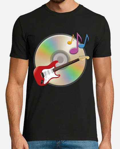 Camiseta guitarra con compact disc