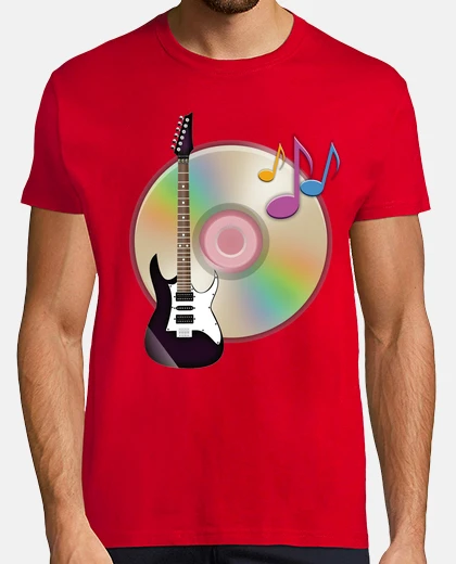 Camiseta guitarra con compact disc