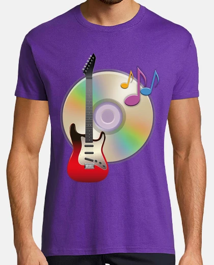 Camiseta guitarra con compact disc
