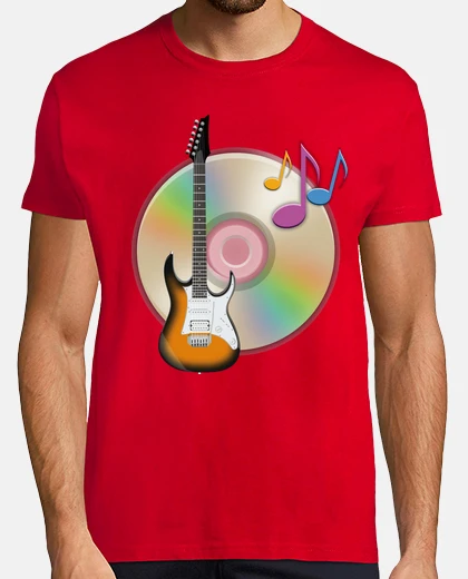 Camiseta guitarra con compact disc