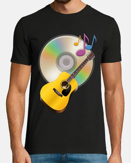 Camiseta guitarra con compact disc
