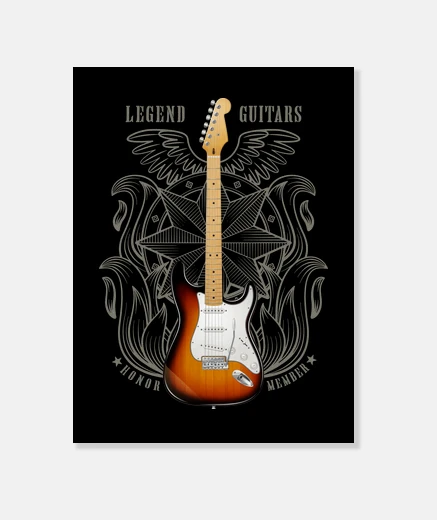 Lienzo Guitarra eléctrica legendaria strato