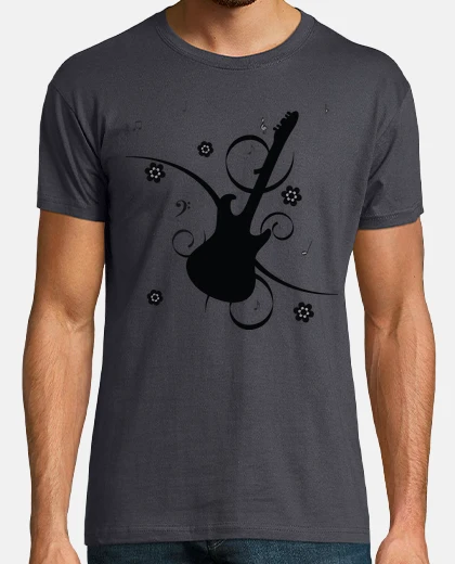 Camiseta Guitarra Flor Cerezo Nota Musical