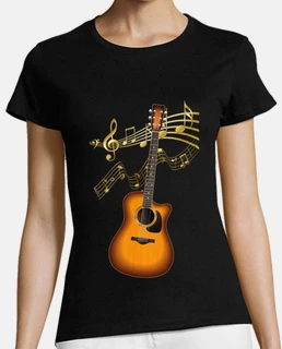 guitarra con nota musical