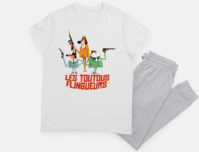 Pajama gun-toting dogs