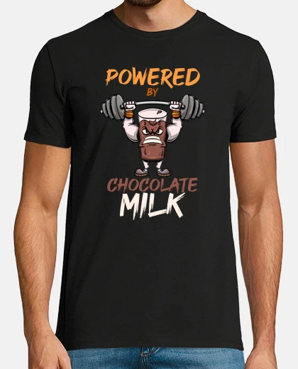 T-shirt Gym Weightlifting Powered By Chocolate