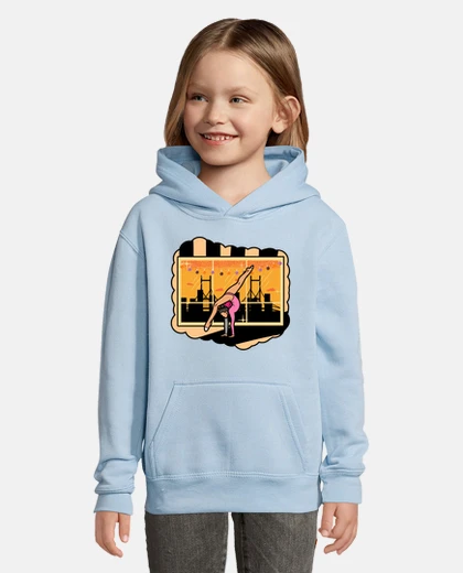 Kids gymnast handstand retro