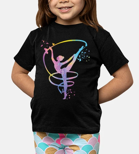 Kids Gymnast with band Rhythmic Gymnastics