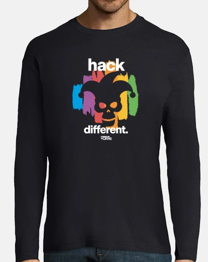 T-shirt hackerare un bianco divertentiso