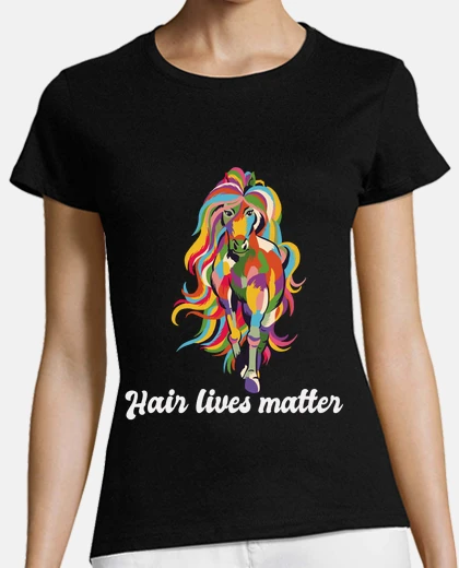 Tee-shirt hair lives matter, cheval de la liberté, soutien aux femmes,