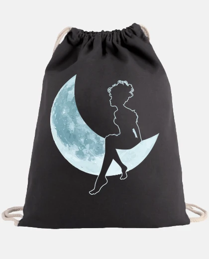 Bag half moon and fairy silhouette