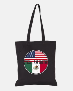 Half USA Half Mexico Flag