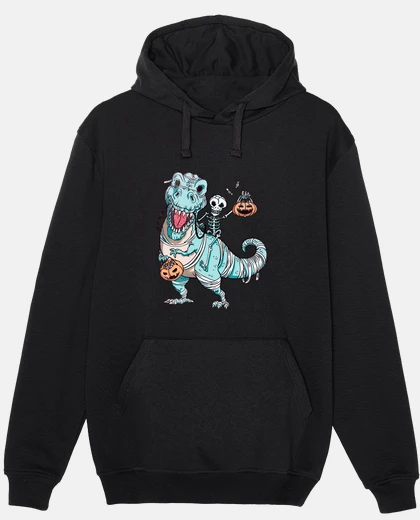 Hoodie Halloween Dinosaur Trex Skull Gift