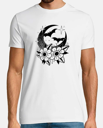 Tee-shirt Halloween flash tattoo style
