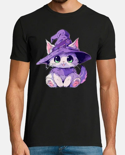 T-shirt Halloween gattino carino gatto gattino 