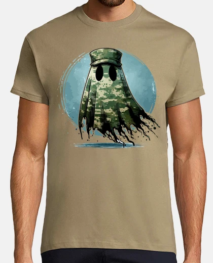 T-shirt halloween mimetico fantasma militare