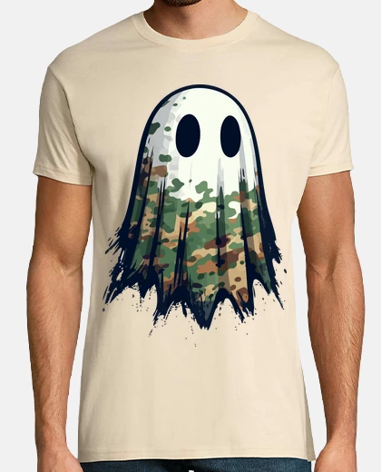 T-shirt Halloween mimetico fantasma mimetico