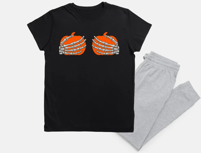 Pyjama halloween pumpkins humor gift