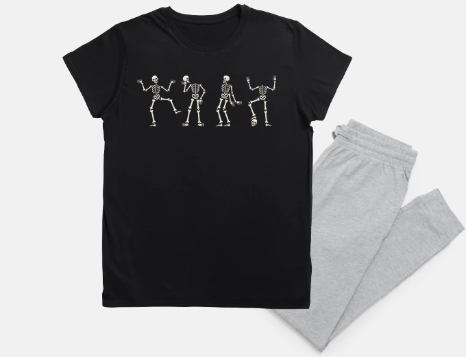 Pyjama halloween skeleton dancing gift