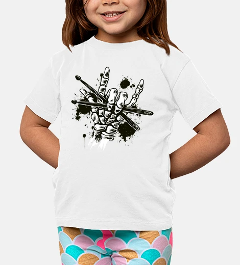 Ropa halloween skeleton drummer rock horns