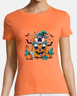 Halloween Dog in Pumpkin