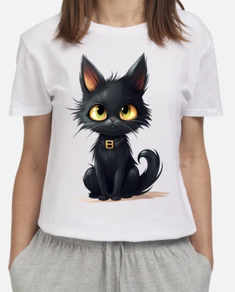 Black cat 2024 t shirt