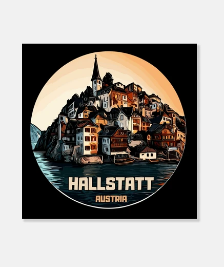 Tableau Hallstatt Alpes autrichiennes