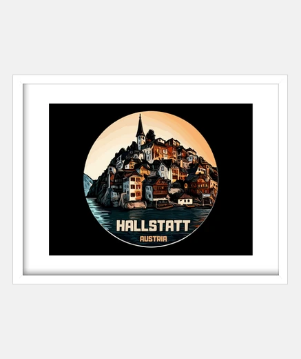 Quadro hallstatt alpi austriache
