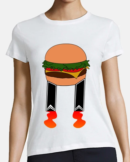 T-shirt hamburger di rucola