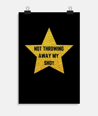 Hamilton gold star not throwing away poster tostadora