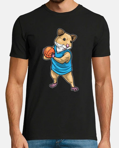 Tee-shirt hamster joueur de basket-ball basket-ba