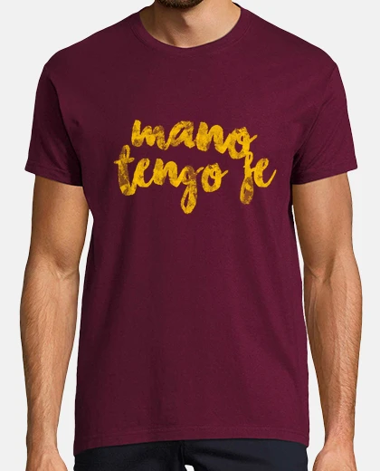 T-shirt hand i have faith - yellow - vinotinto - venezuela