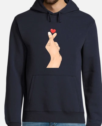 Korean finger hotsell heart hoodie