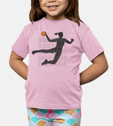 Kids handball girl silhouette
