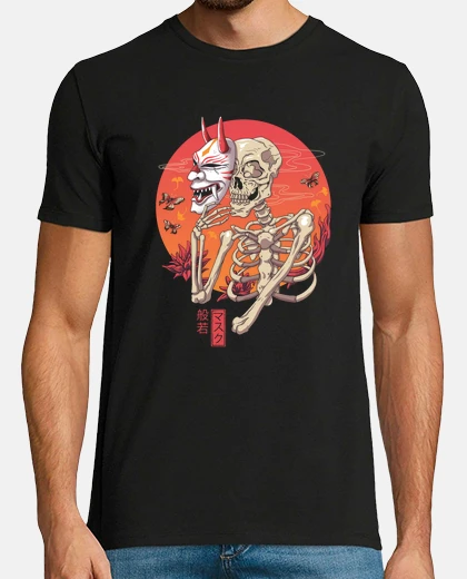 T-shirt hannya yokai t-shirt uomo