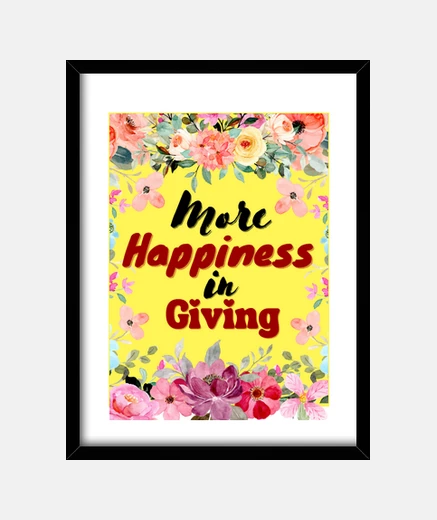 Framed Happiness in Giving