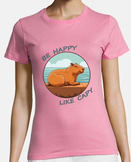 Playera happy as a capybara
