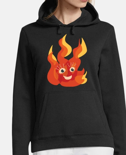 Sudadera Happy Burning Fire Flame Character