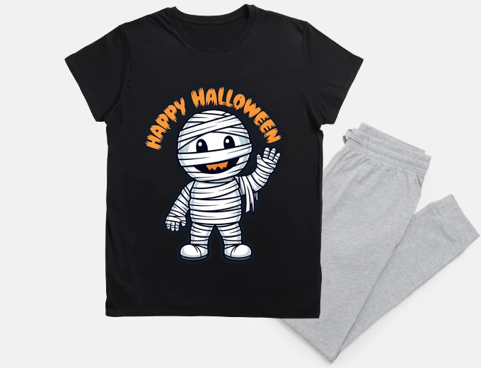 Pyjama happy halloween cute mummy