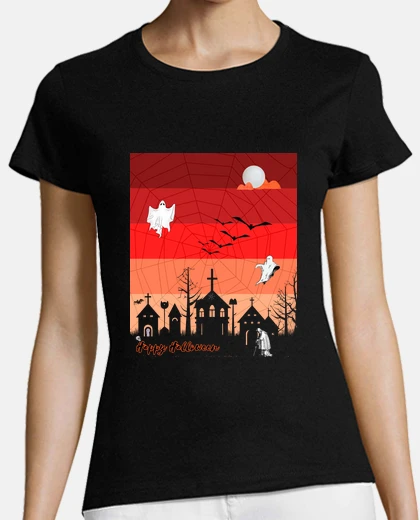 Playera Happy Halloween Retro Ghost