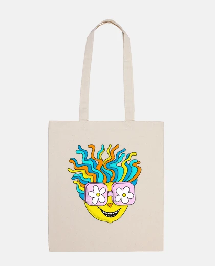 Bag Happy Hippie Groovy Funny Character