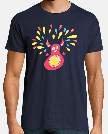 Camiseta Happy Jumping Cartoon Character