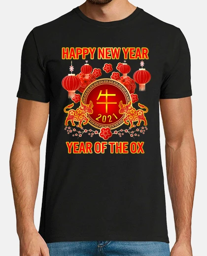Tee-shirt Happy New Year 2021 Year Of The Ox Chinese New Year Shirt Vintage Zodiac Gifts For Women