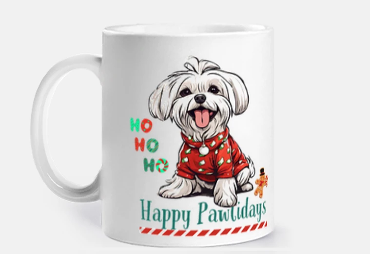 Cup happy pawlidays christmas gift