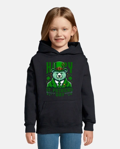 Kids Happy saint patricks day funny bear