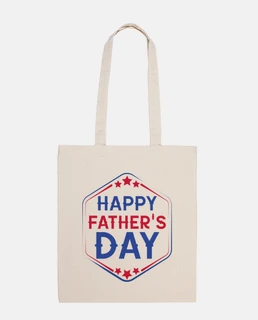 happy fathers day - 100% cotton fabric bag