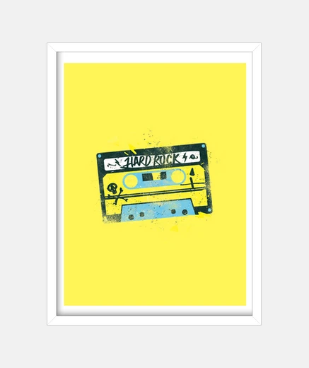 Framed hard rock cassette