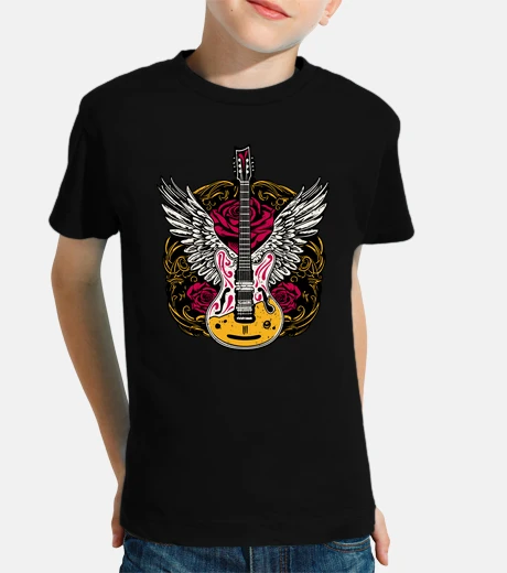 Ropa hard rock guitar wings and red roses